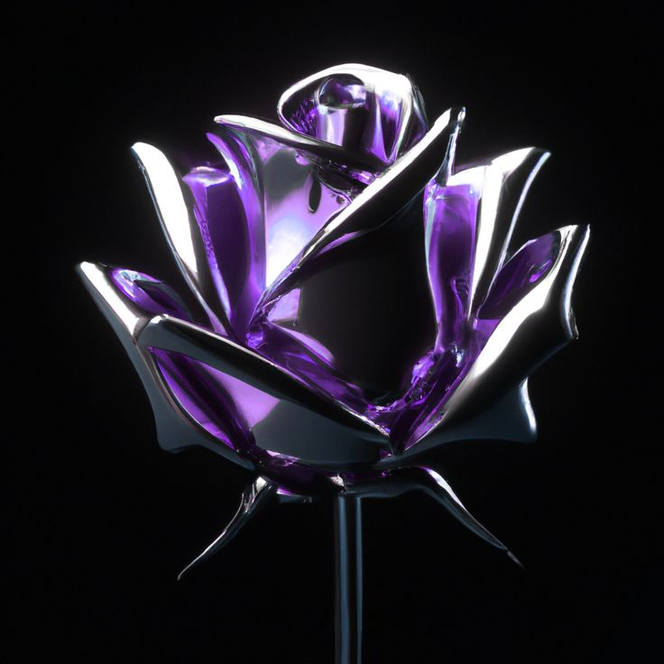 a purple glass rose